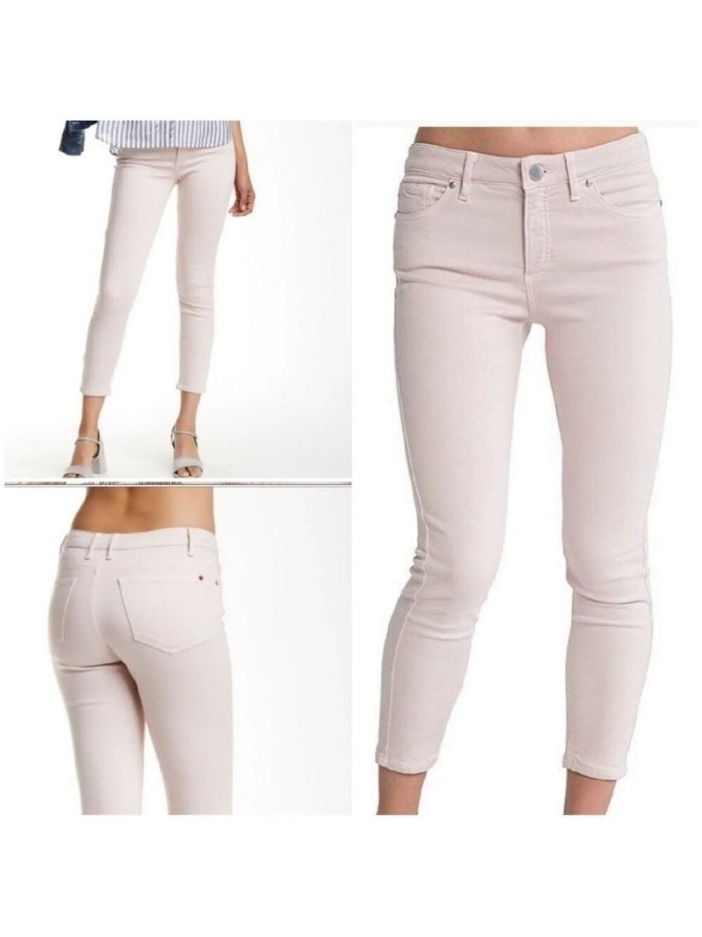 Spanx The Slim-X Cropped Jeans in Color Shell Soft Pink, Size 29(8)